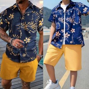 SHEIN father and son Hawaiian / tropical outfit size men’s XL and boys size 9